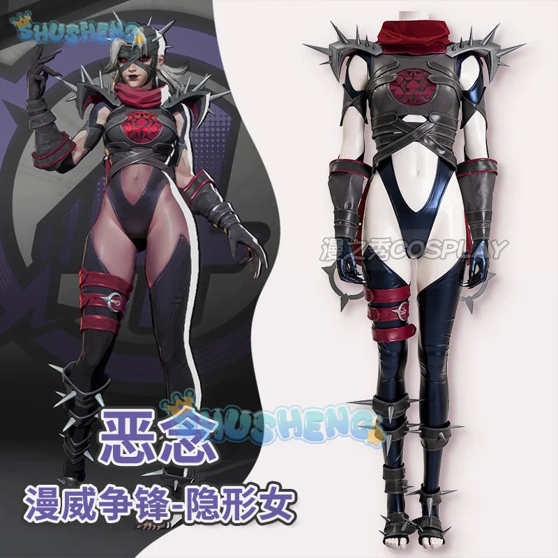 Invisible Woman Malice Cosplay Costume Uniform Halloween Carnival Party Christmas Play Role Clothes Clothing for Women