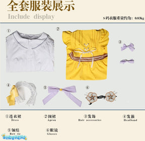 Anime Game Identity V Cosplay Anne Lester Toy Merchant Costume Shimmer Wig Yellow Dress Lolita Girls Halloween Suit Customized