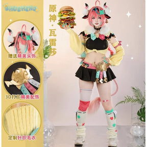 Shusheng-R Game Varesa Genshin Impact Cosplay Costume Strapless skirt top tail mask prop wig Halloween sweet uniform Woman New set XS-XXL