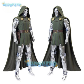 Doctor Doom Cosplay Costume Vest Jumpsuit cloak Mask Helmet Outfit Full set and Individual items Are Sold Halloween Suit Custom