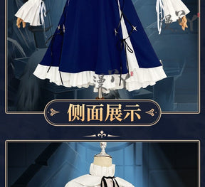 Arknights Amiya Cosplay Costume Set Dress  Ear Headband White Navy Games Anime Costumized Outfit for Women