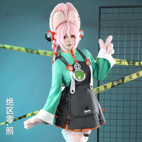 Shusheng-R Zenless Zone Zero Zhao Cosplay Costume Halloween Party Uniform Accessories Props Shoes Gloves Tail Complete Set