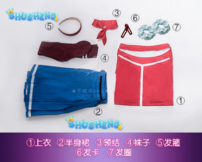 MiSide Mita Cosplay Game Anime Women Dress Sets Plus Size Horror Galgame