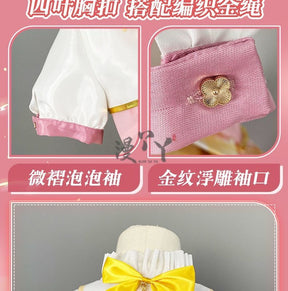 Virtual YouTuber Ace Taffy Cosplay Costume Dress Hat Bow Gloves Hairpin Shirt For Game Party Custom Made