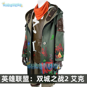 LoL Arcane：League of Legends2 Ekko Cosplay Costume Game Party Uniform Hallowen Carnival Role Clothes Clothing Shusheng