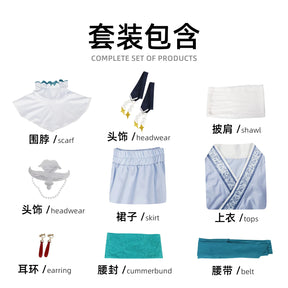 Anime The Apothecary Diaries Jinshi Cosplay Costume White Dress Headwear Earrings Kusuriya No Hitorigoto Maomao Women Outfit Cos