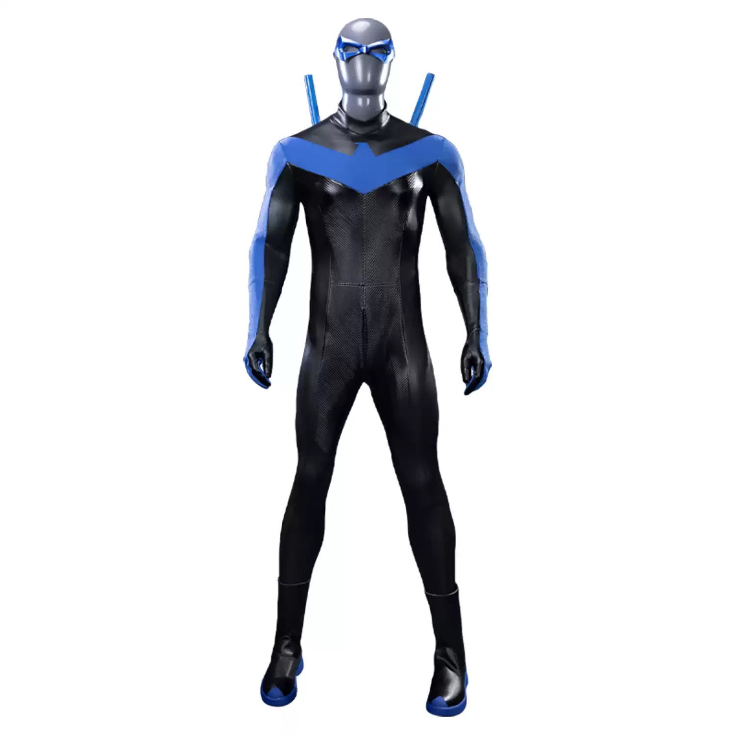 Shusheng-R Anime Nightwing Dick Grayson Cosplay Costume 3D Jumpsuit Halloween Suits Clothes Anime Outfits Men Uniform