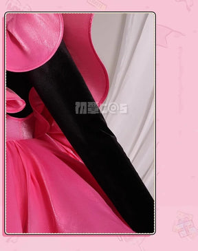 Shusheng-R Kinomoto Sakura Cosplay Costume Anime Card Captor Sakura DUDU-R Women Halloween Cute Black Pink Dress THE THUNDER Ears Tail
