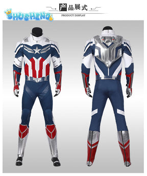 New Captain America Cosplay Costumes The Falcon And The Winter Soldier Jumpsuit Halloween Carnival Comic-con Masquerade Props