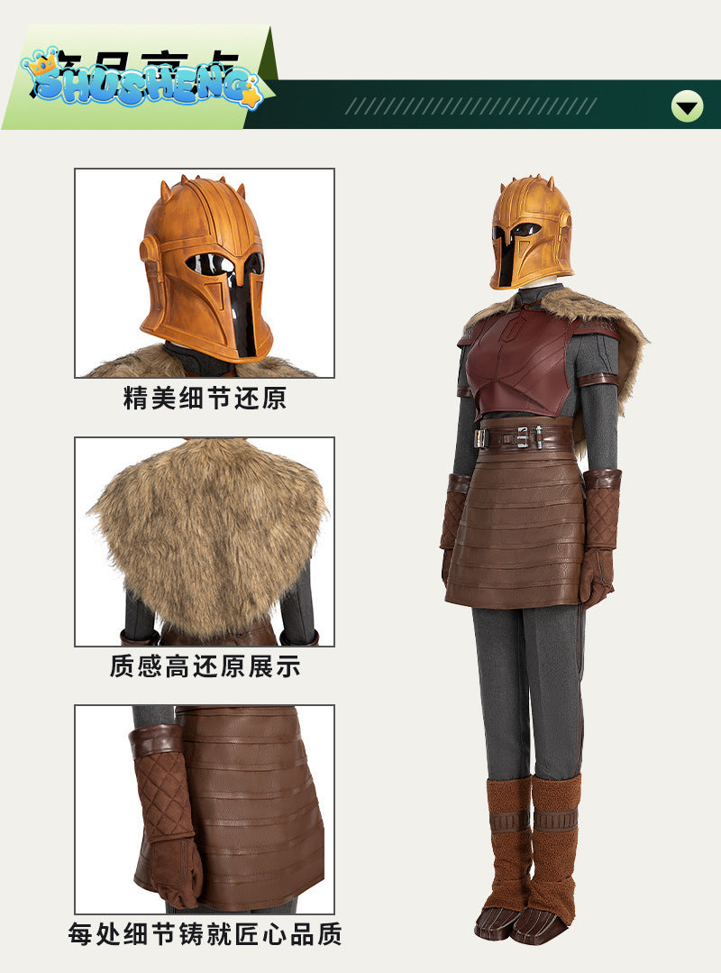 Mandalorians Blacksmith Cosplay Costume for Women Girls Men Adult Anime Outfit Halloween Cos