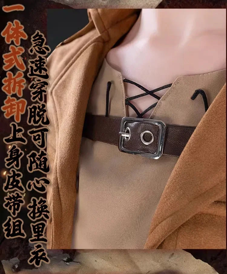 Attack on Titan‌ Eren Mikasa Levi Armin Hange Historia Reiss Cosplay Costume Scout Regiment‌ Uniform Halloween Carnival Party