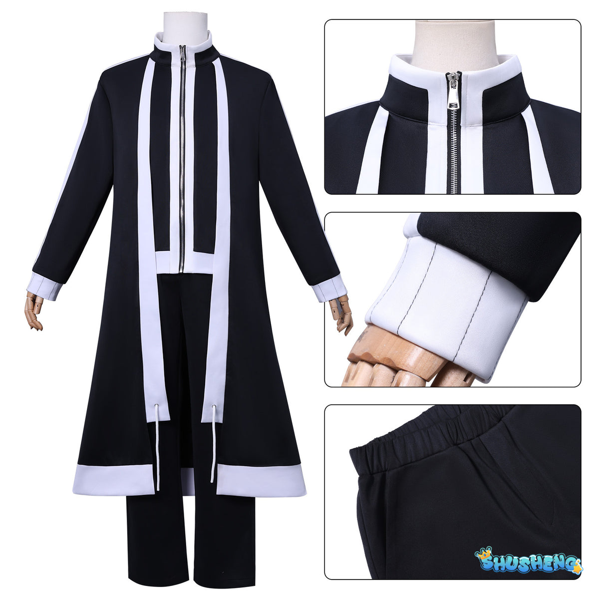 Shiki Ichinose New Anime Tougen Anki Cosplay Clothes Japanese DK School Coat Pants Uniform Wig