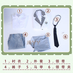 Blue Lock Anime Cosplay Costume Reo Mikage DK School Uniform Embroidery Suit Rose Net Sythetic Fibers