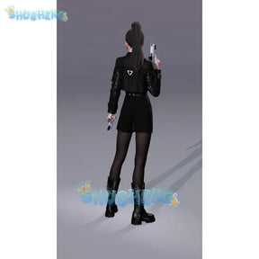 Love and Deepspace Heroines Cosplay Costume Breaking Night Shadow Combat Suit Uniform Halloween Party for Women Men Carnival