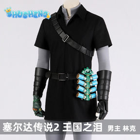 Tears of the Kingdom Dark Link Cosplay Game Costume Men Punk Combat Uniform Full Set Carnival Theme Party Disguise Battle Suit