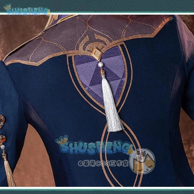 Shusheng Honkai: Star Rail Aventurine Game Suit Gorgeous Handsome Uniform Cosplay Costume Halloween Carnival Party Outfit Men