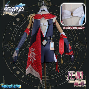 Topaz Cosplay Costume Honkai Star Rail Dress Headwear Full Set Outfits Carnival Party Gifts