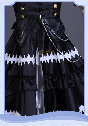 Kurumi Tokisaki Cosplay Costume Anime Date A Live Worst Spirit Dress Maid Uniform Headband Eye Patch Gloves Halloween