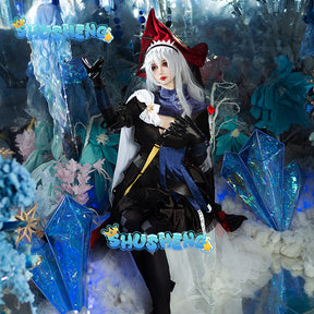 Specter The Unchained Cosplay Anime Game Arknights Costume Born As One Black Formal Dress Halloween Role Play Clothing