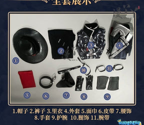 Identity V Cowboy Cosplay Costume Misfit Outfit Cowboy Cos Kevin Ayuso Hallowmas Carnival Disguies Party Costume