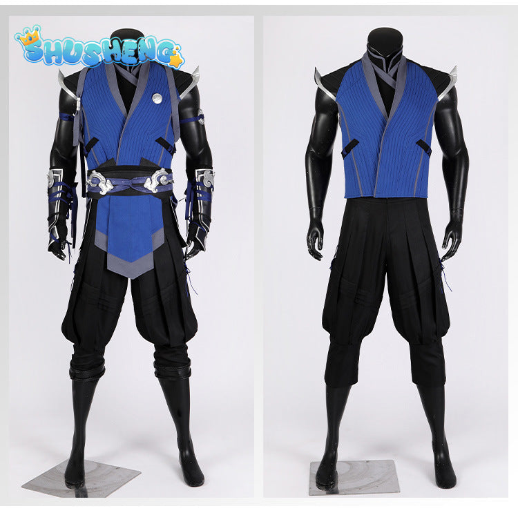 Sub Zero Cosplay Role Play Anime Game Mortal Kombat Costume Disguise Adult Men Cosplay Roleplay Fantasia Outfits Male Halloween