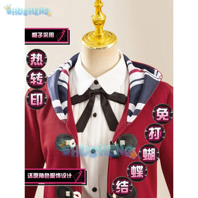 Nina Iseri Cosplay Anime Costume Girls Band Cry JK Jacket Skirt Uniform Belt Togenashi Togeari Halloween Party Girls Women