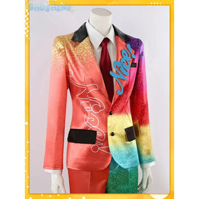 Anime Ensemble Stars Nice Arneb Thunder Cosplay Costume Colorful personalized suit shirt tie pants set Halloween party uniform