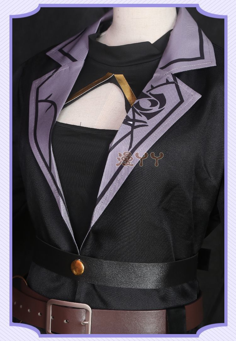 Game Identity ⅤAda Mesmer Psychologist Cosplay Costume Psychologist  Black  Woman Sexy  Suit