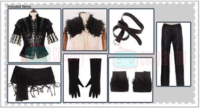 Game Witcher 3 Wild Hunt Cosplay Yennefer of Vengerberg Costume Halloween party fashion leather jacket vest gloves pants suit