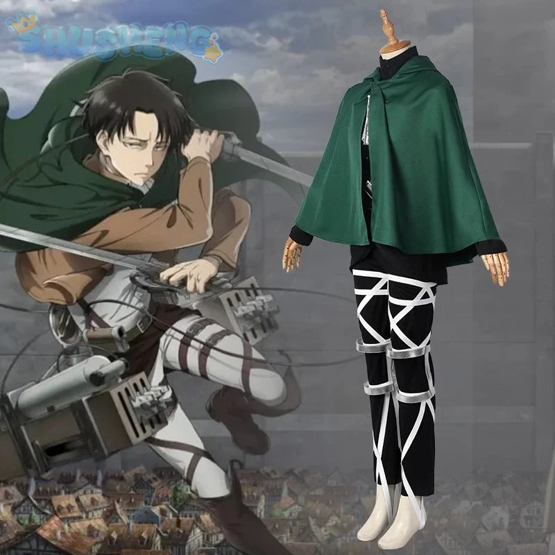 The Final Season Attack 4 Titan Cosplay Costume Anime Rivaille Mikasa AcKerman Shingeki No Kyojin Comiket party Woman Uniform