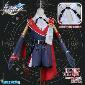 Topaz Cosplay Costume Honkai Star Rail Dress Headwear Full Set Outfits Carnival Party Gifts