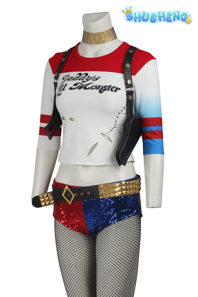 Harley Quinn Cosplay Costumes Suicide Squad Squad  Jacket Pants Sets Halloween Anime Costume