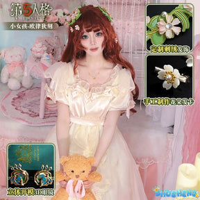 Eurydice Little Girl Cosplay Game Identity V Costume Girl Memory Alice Dress Headgear Wig Set Halloween Party Outfit Women