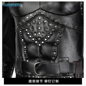 Witcher 3:Wild Huntc Geralt Cosplay Geralt Costume Handsome leather men set accessories props complete Halloween party uniform