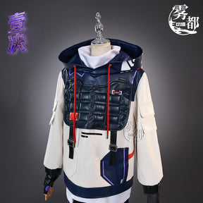 ISO Cosplay Fantasy Game Valorant Costume Disguise Adult Men Roleplay Fantasia Outfits Male Halloween Carnival Party Clothes