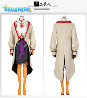 Tears of the Kingdom Purah Cosplay Costume Outfits Girls Women Coat Skirt Halloween Carnival Party Disguise RolePlay Suit