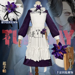 Game Reverse:1999 Tuesday Christine Cosplay Costume St. Pavlov Foundation Deep Purple Maid Dress Woman Sexy Cute Party Suit