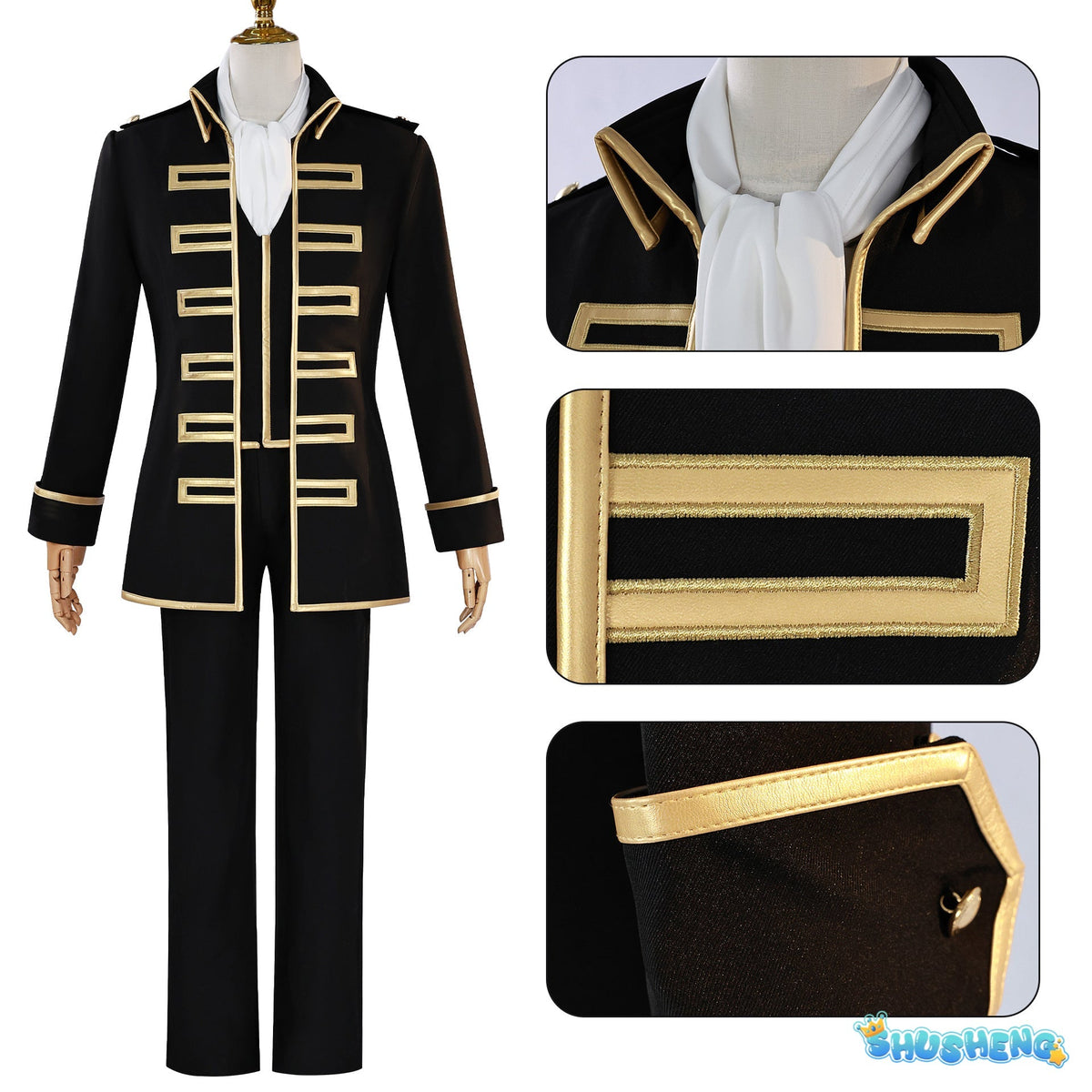 Anime Gintama Shinsengumi Cosplay Costume Hijikata Toushirou Kondou Isao Outfit Uniform Suit Halloween Carnival Disguise Costume
