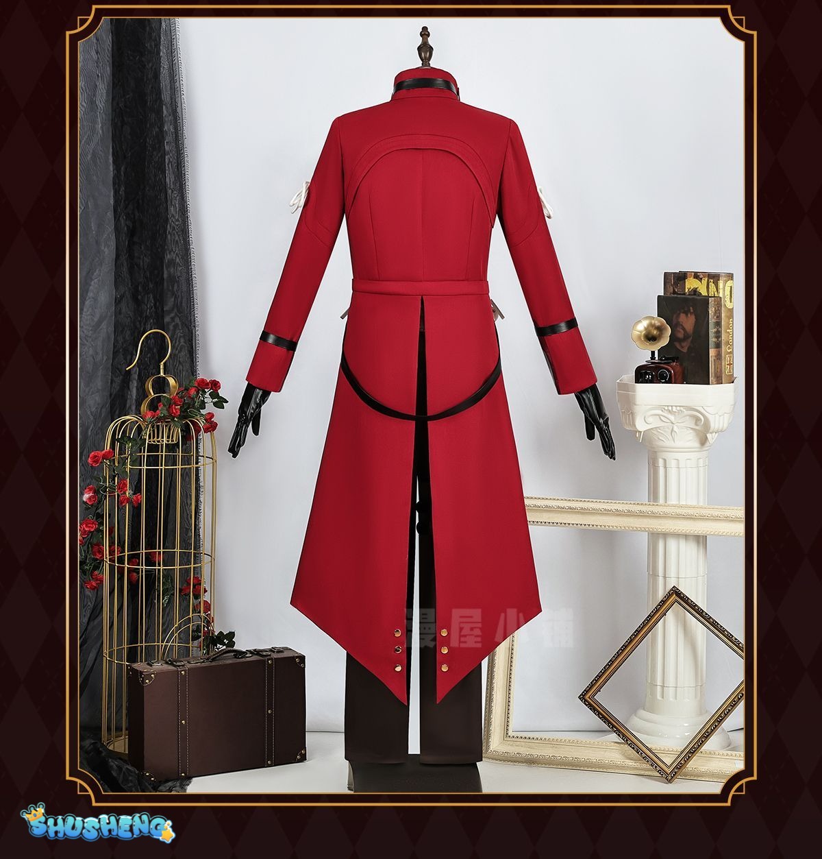 Anime Honkai Star Rail X Fate Stay Night EMIYA Archer Cosplay Costume Wig Top+Pant+Apron Halloween Adult Costumes for Women Men