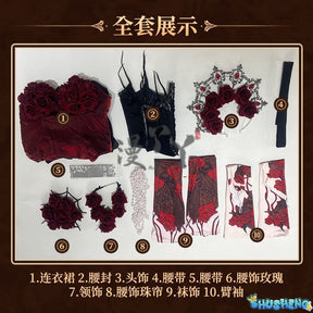 Game Identity ⅤBloody Queen Mary Cosplay Costume Women Girls Dress Roleplay Fantasia Outfits Halloween Carnival Uniform