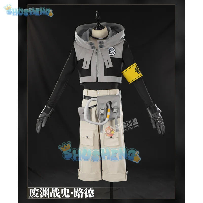 Anime Gachiakuta Rudo Surebrec Cosplay Costume Uniform Hoodie Gloves Akuta Cleaners Halloween Party Women Men Carnival