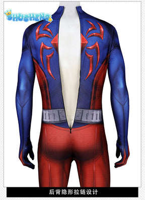 Scarlet Spider Cosplay Costume For Men Jumpsuit Bodysuit Across Fresh Halloween Carnival Party Role Play Suit New