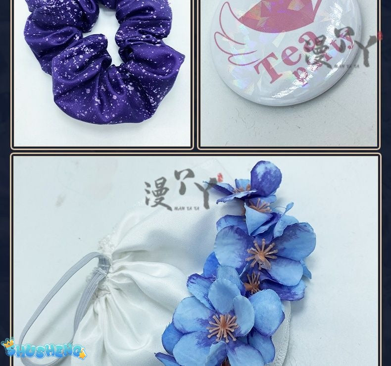 Blue Archive cosplay Misono Mika Cosplay Costumes  Princess Girl Wedding Satin Dress Shawl Headwear Suit Costume
