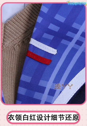 Tsukino Mito Virtual YouTuber VTuber Cosplay JK Uniform Japanese Girls Hairclip Full Set Coat Sweater Costume Woman Outfit Halloween Party