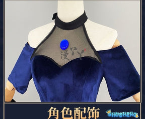 Anime Alien Stage Cosplay Mizi Cosplay Costume Wig Halloween Anime Clothes Game Outfits Stage Black Gorgeous Dress Women
