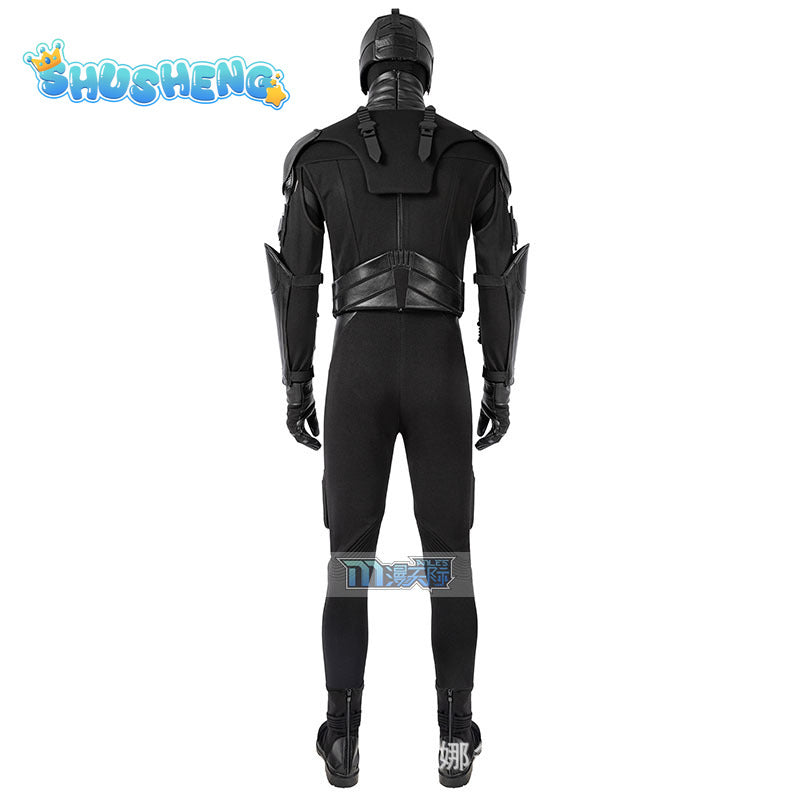 The Boys Season 2 Black Noir Cosplay Costume Mens Superhero Battle Suit Adult Black Jumpsuit Outfit for Halloween Carnival