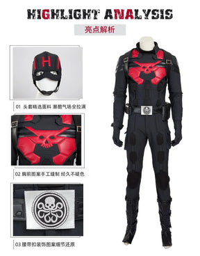 Superhero Captain Hydra Steven Rogers Cosplay Costume Headwear Shawl Pants Gloves Waist Wrap Halloween Men Fantasy Uniform
