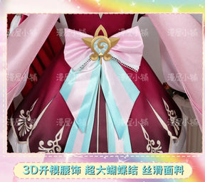 Shusheng-N Honkai Star Rail Hyacine Cosplay Costume Dress Hat Uniform Amphoreus Carnival Halloween Party for Women Girls Props
