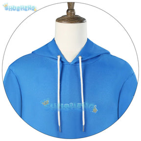 Anime Sakamoto Days Shin Asakura Cosplay Costume Blue Sweatshirt Assassin Halloween Party Women Men Props Accessory