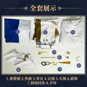 Six Cosplay Anime Reverse:1999 Cosplay Costume Prisoner 6 Dress 37 Cosplay DRESSES Cloak Headwear Uniform Set for Woman Man